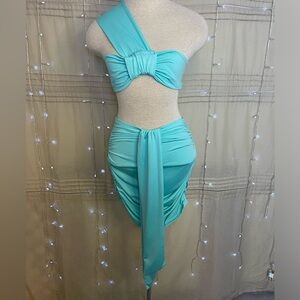 Fashion Nova mini shirt set NWT